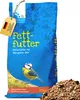 A bag of bird food with a bird on it, and a pile of bird food next to it. Produktbild-Vorschau