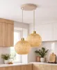 Luxolar LED závěsné svítidlo 2 žárovky E27 ratan boho Náhled obrázku produktu 3