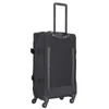 A black suitcase with wheels and a retractable handle, shown from the back. Anteprima dell’immagine prodotto