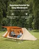 Kempinkový stan VEVOR, lehký bushcraft stan s přípojkou na Náhled obrázku produktu 2
