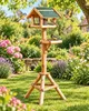 zooprinz Vogelhaus Bird Farm XXL mit Holzständer im blühenden Garten Produktbild-Vorschau