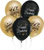 60. urodziny – czarno-złote balony z cyfrą 5 Podgląd zdjęcia produktu 1