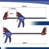Two WORKPRO clamps are shown with dimensions indicated. Voir les images du produit