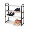 A four-tier shoe rack with various shoes on display. Náhľad obrázku produktu