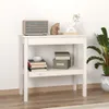 vidaXL Stolik konsola biały 80x40x75 cm lite drewno sosnowe Podgląd zdjęcia produktu 9