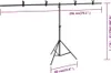 vidaXL Stojan na pozadie T-Form Black 201x60x(70-200) cm Náhľad obrázku produktu 7