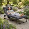 Skladacie kempingové lôžko Relaxdays, matrac, vankúš pod Náhľad obrázku produktu 3