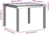 vidaXL Tavolo da giardino marrone 100 x 100 x 73 cm in poly Anteprima dell’immagine prodotto 5