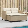 An outdoor sofa set with cushions on a patio next to a pool. Produktbild-Vorschau