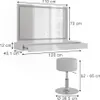 Schminktisch Vicco Sherry Weiß 120 cm 3 Teile, Model 59578 Produktbild-Vorschau 2