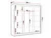 A diagram showing the dimensions of a wardrobe. Náhľad obrázku produktu