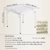 SucceBuy Mahjong-Tisch, quadratischer, Weiß  klappbarer Produktbild-Vorschau 7