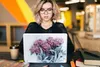 MuchoWow® Laptop Aufkleber Sticker Cover Rosa Pfingstrosen Produktbild-Vorschau 5