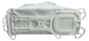 A white vacuum cleaner bag with a plastic frame, shown from the side. Produktbild-Vorschau