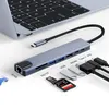 8 IN1 USB C Hub Ethernet Multiport Typ C Adapter PD USB C Produktbild-Vorschau 2