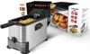 A deep fryer and its packaging are displayed on a white background. Produktbild-Vorschau