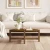 vidaXL Couchtisch Honigbraun 87x48x35 cm Massivholz Kiefer Produktbild-Vorschau 4