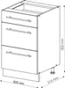 Küchenunterschrank Vicco Fame-Line Goldkraft Eiche 50 cm Produktbild-Vorschau 2