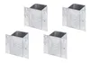 Four metal post anchors are arranged in a grid on a white background. Produktbild-Vorschau