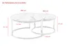 2er Set Couchtisch/Beistelltisch Joel - Rund - Sintered Produktbild-Vorschau 6