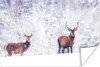 MuchoWow® Poster Hirsche - Tiere - Schnee 30x20 cm - Produktbild-Vorschau 1