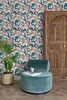ESTAhome Tapete Blumenmuster Hellrosa, Terrakotta und Blau Produktbild-Vorschau 6