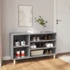 vidaXL Schuhregal Grau Sonoma 102x36x60 cm Holzwerkstoff - Produktbild-Vorschau 1