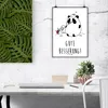 Mr. & Mrs. Panda Bild Panda Gute Besserung DIN A4 - Weiß - Produktbild-Vorschau 2
