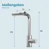 doporro Wasserfall Wasserhahn Küche Hochdruck mit 3 Produktbild-Vorschau 6