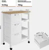 anaterra® Küchenwagen - mit Rollen, 67x37x84 cm, 3 Ebenen, Produktbild-Vorschau 2