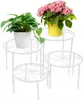 Blumenhocker 4er Set rund Garten Blumenständer Metall Produktbild-Vorschau 1