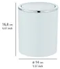WENKO Müll Eimer Inca white 2 L Schwingdeckel Kosmetik Bad Produktbild-Vorschau 4