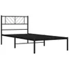 The Living Store Bettgestell mit Kopfteil Metall Schwarz Produktbild-Vorschau 3