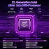 A diagram illustrating the features and performance benchmarks of an Intel Alder Lake N95 processor. Produktbild-Vorschau
