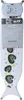A white ironing board with a black and yellow floral pattern, standing upright. Anteprima dell’immagine prodotto