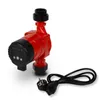 A red and black circulation pump with a digital display and a black power cord with a European plug, isolated on a white background. Anteprima dell’immagine prodotto