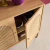sweeek - Sideboard Holzdekor und Rattan-Geflecht 3 Türen Produktbild-Vorschau 4