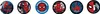A collage of circular images featuring Spider-Man. Produktbild-Vorschau