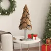 vidaXL Vianočný stromček so stojanom, hnedý, 91 cm, masívne Náhľad obrázku produktu 3