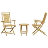 Bambus Bistro-Set Klappbar 2-Sitzer Gartentisch 45x45cm Produktbild-Vorschau 4