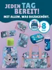 A collection of school supplies featuring Disney's Stitch characters, arranged on a gradient background. Produktbild-Vorschau