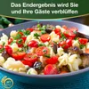 A close-up shot of pasta with tomatoes and eggplant in a bowl. Náhľad obrázku produktu
