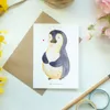 Mr. & Mrs. Panda Glückwunschkarte Pinguin Diät - Weiß - Produktbild-Vorschau 2