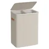 A neutral studio shot of a two-compartment laundry hamper. Produktbild-Vorschau