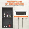 A black shower niche with various bathroom products displayed, alongside a diagram highlighting the 92-degree corner design. Podgląd zdjęcia produktu