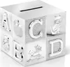 Tirelire argentée pour un enfant, cadeau élégant, cube ABC Voir les images du produit 1