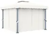 vidaXL Pavillon mit Vorhang 3x3 m Cremeweiß Aluminium Produktbild-Vorschau 6