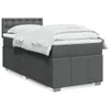 Boxspringbett mit Matratze Dunkelgrau 100x200 cm Stoff Produktbild-Vorschau 2