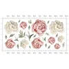 Adesivo murale fiori peonie foglie natura tatuaggio murale Anteprima dell’immagine prodotto 2