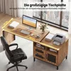 COSTWAY 181x60x76 cm ComKunststofftertisch holz, Produktbild-Vorschau 4